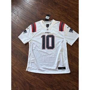 NEW Nike On Field New England Patriots # 10 Mac Jones Jersey Mens XL WHITE